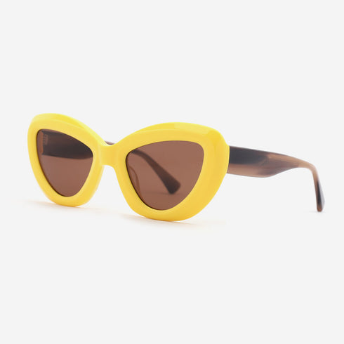 Butterfly-shaped with 3D effect Acetate Female Sunglasses  22A8074